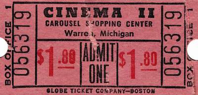 Carousel Twin Theatres - Ticket Stub From Robert Morrow (newer photo)